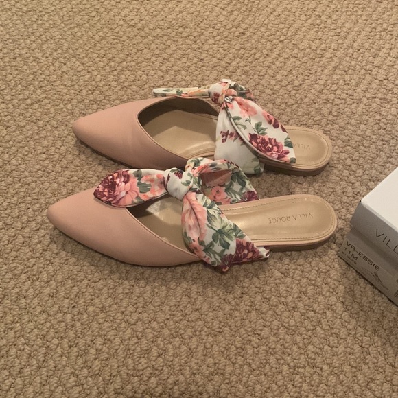 Villa Rogue Brand Women's Blush Floral Mules Size 11 - Picture 3 of 7